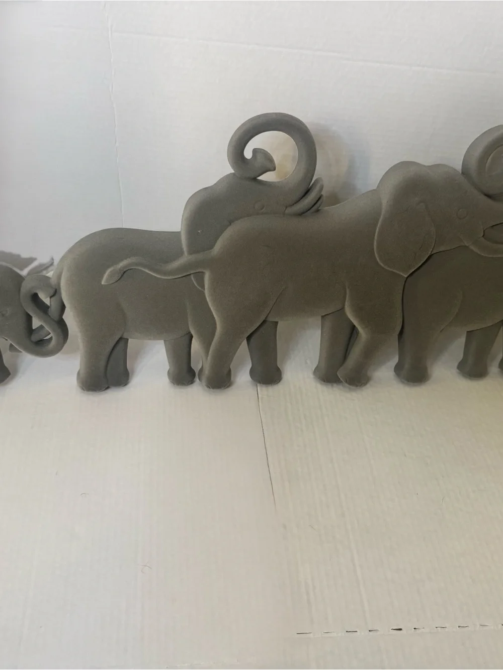 Gray Elephant Wall Decor Trio - Home Wall Accent